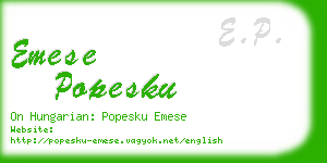 emese popesku business card